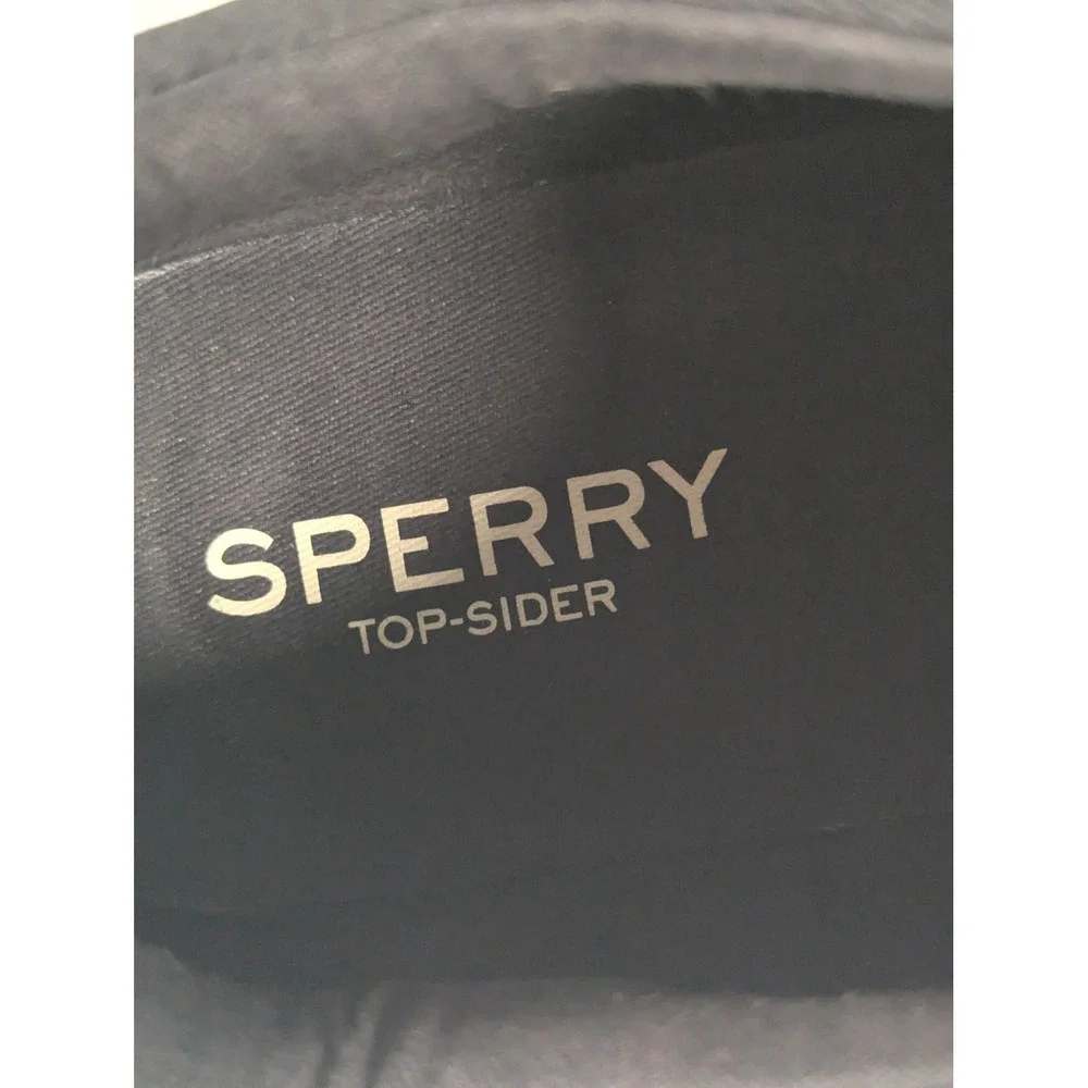 Sperry Top-Sider Mens Boat Shoes Black Textile STS24807 Size 10M Casual Slip On